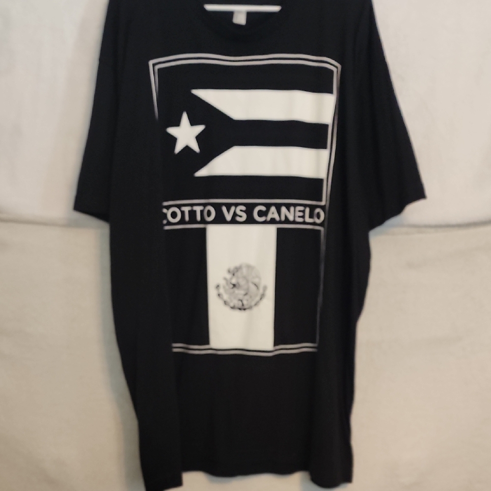 American Apparel Black and White Cotto Vs Canelo Tee